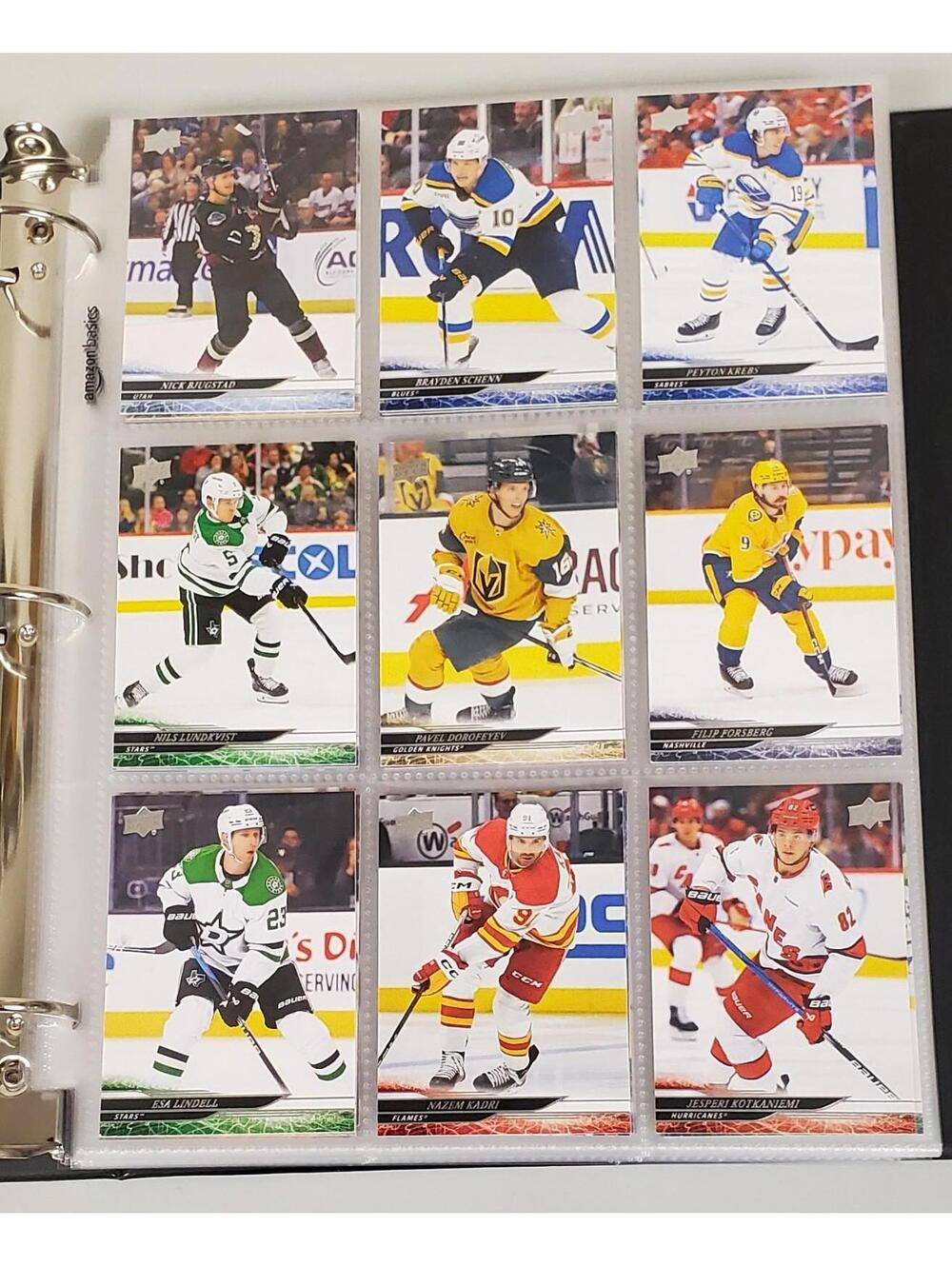 Lot of 260 2023-24 Upper Deck Series 2 NHL Hockey Cards Binder NM-M